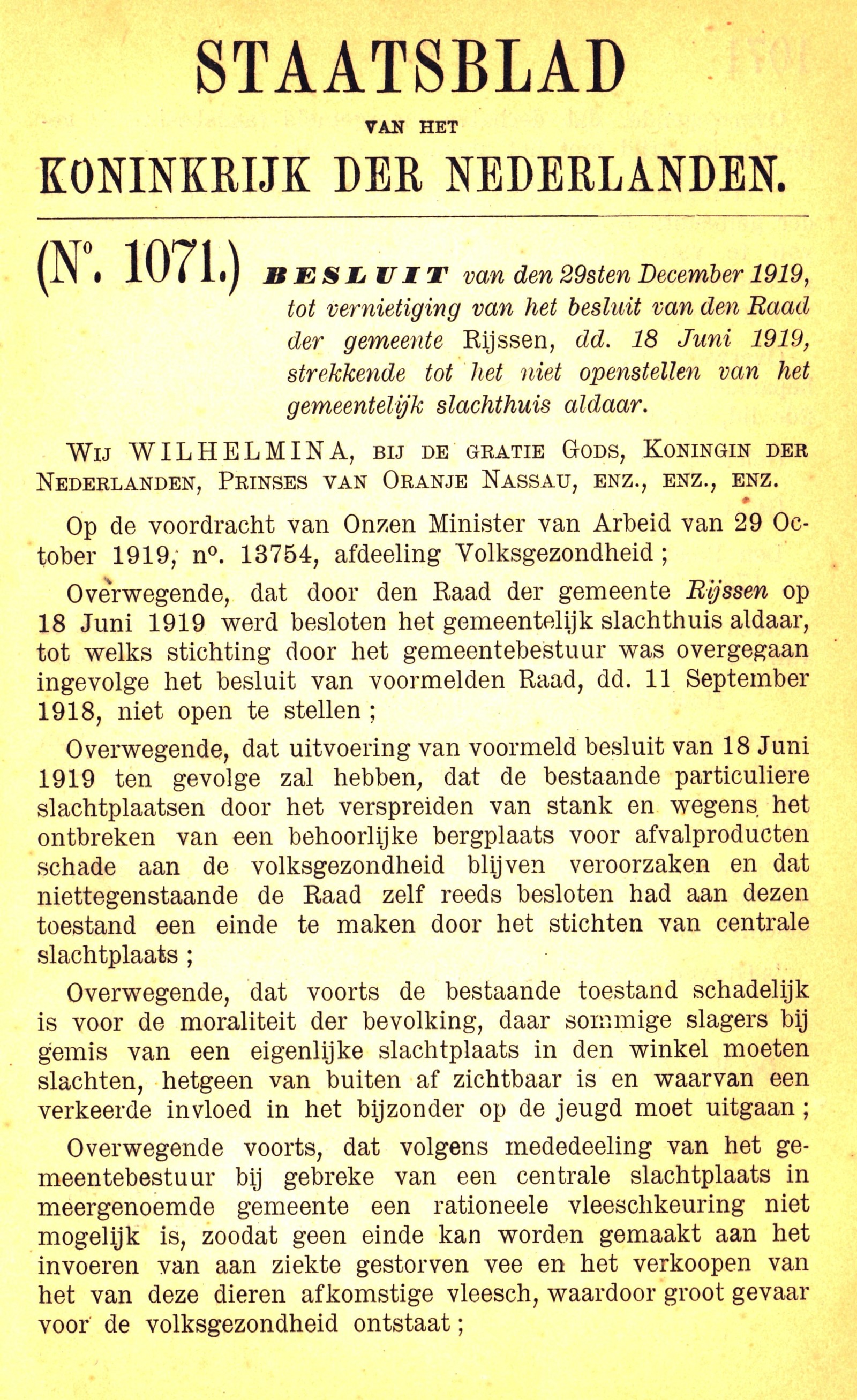 Het Slachthuisschandaal - Canon Van Nederland