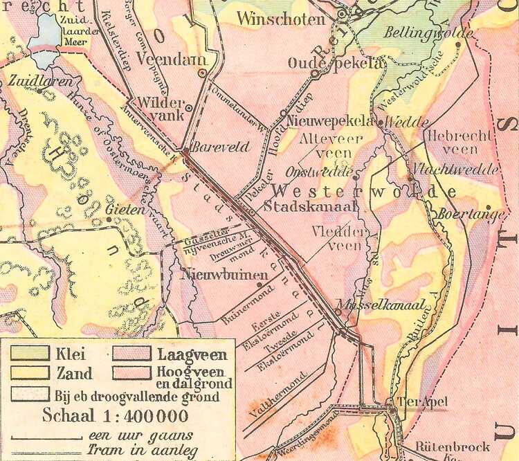 Kaart met grondsoorten